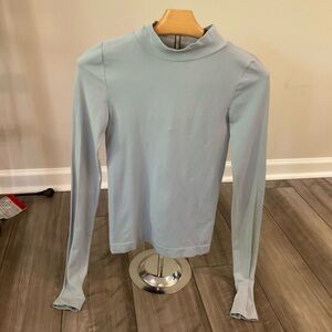 Free People Blue Long Sleeve Turtleneck